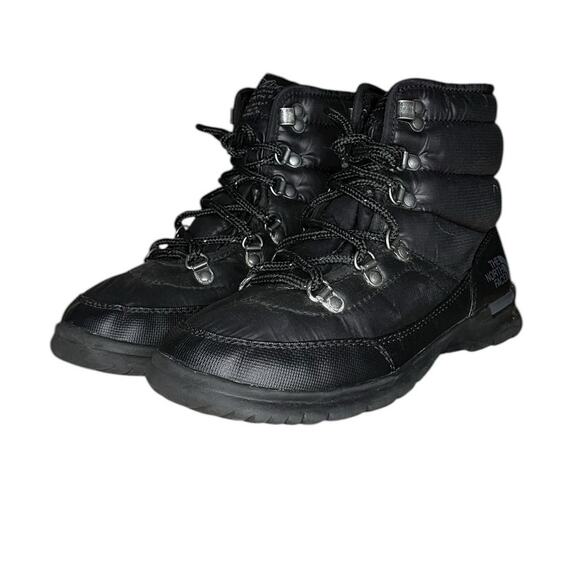 Womens The North Face Thermoball Lace-Up Boots Black Size 6 - Picture 2 of 6